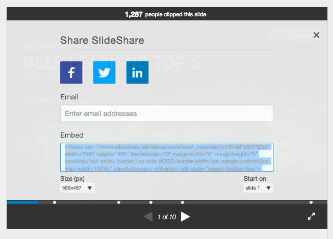 Copy Slideshare Embed Code