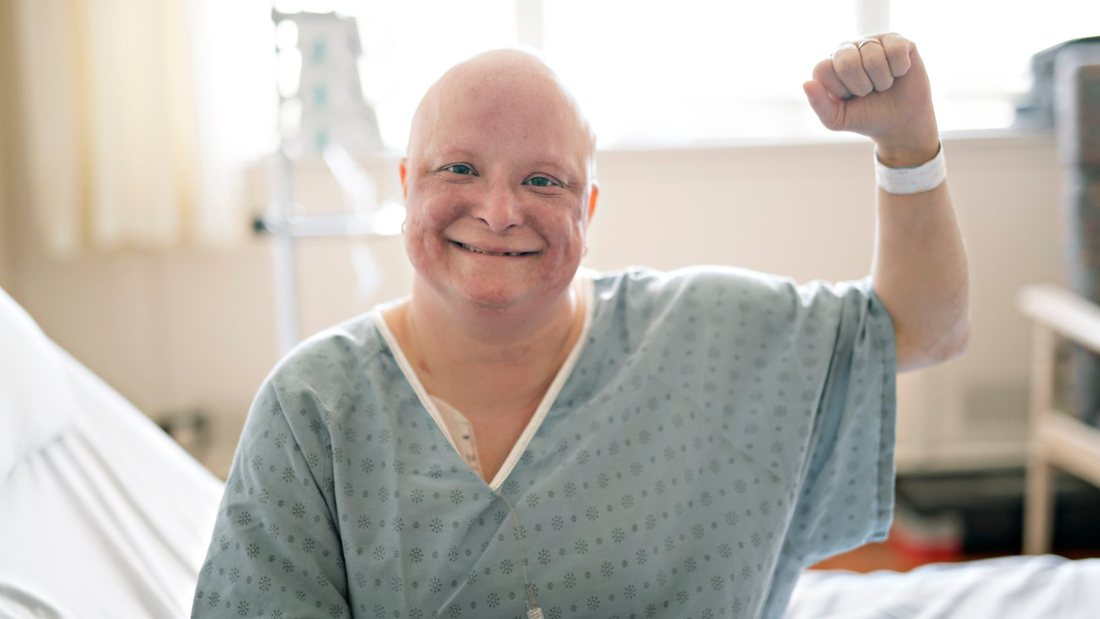 Woman beat cancer and is caught celebrating using a high-quality video still frame