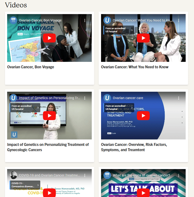 Include educational and inspirational video content in doctor profiles.