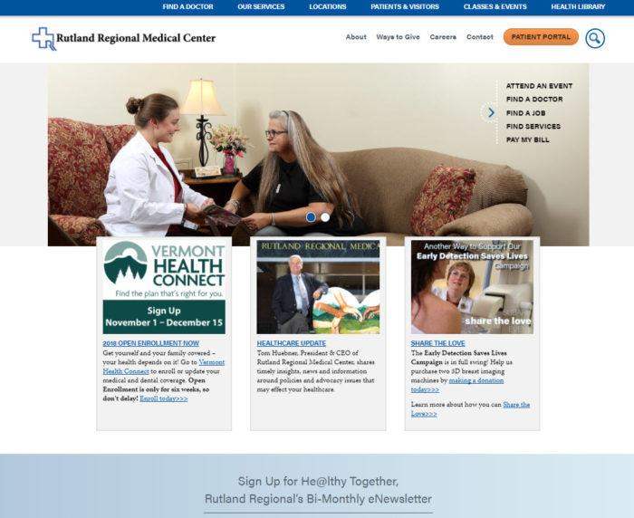Rutland Regional Home Page